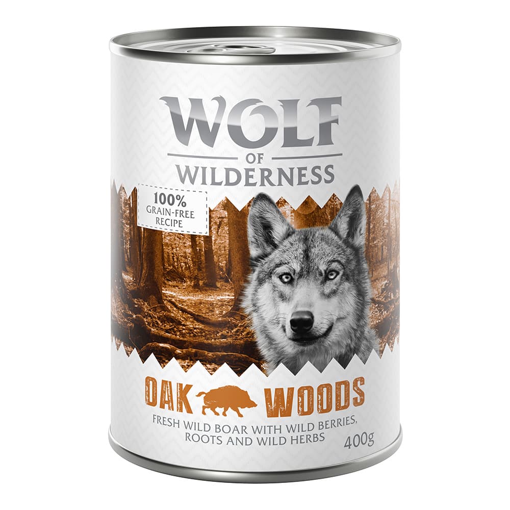 24x400g Oak Woods, sanglier Wolf of Wilderness - Pâtée pour chien