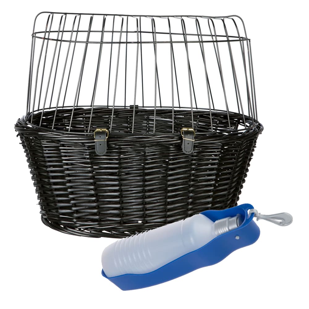 Lot panier pour vélo Trixie + gourde 500mL avec distributeur d'eau
