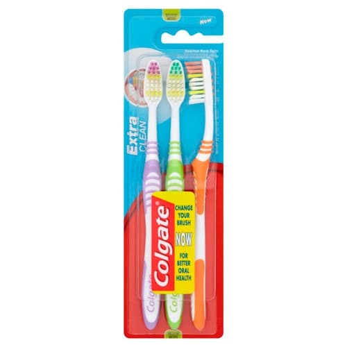 Colgate Extra Clean Tandenborstel - 3 stuks.
