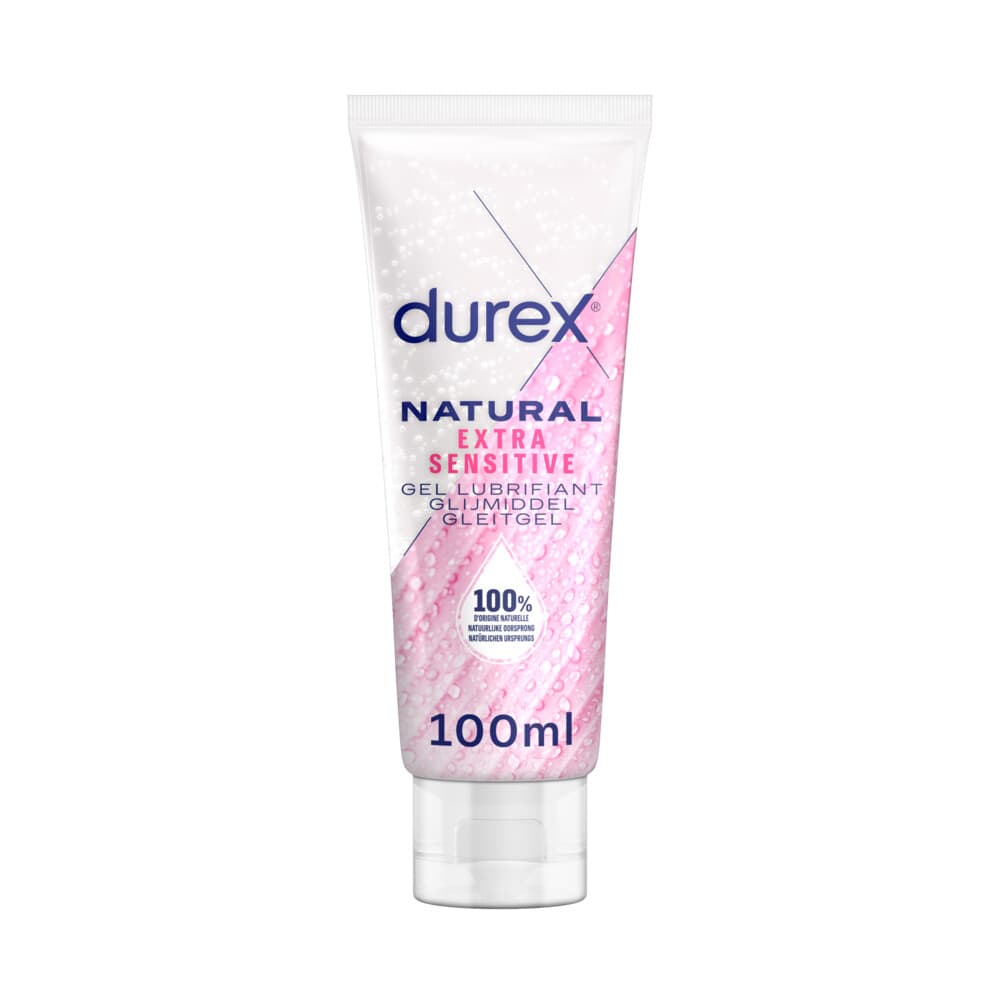 2e halve prijs: Durex Glijmiddel Natural Extra Sensitive 100% natuurlijk 100 ml