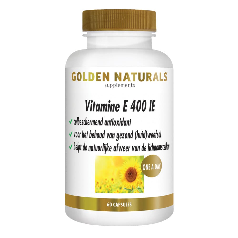 2x Golden Naturals Vitamine E 400 IE 60 capsules