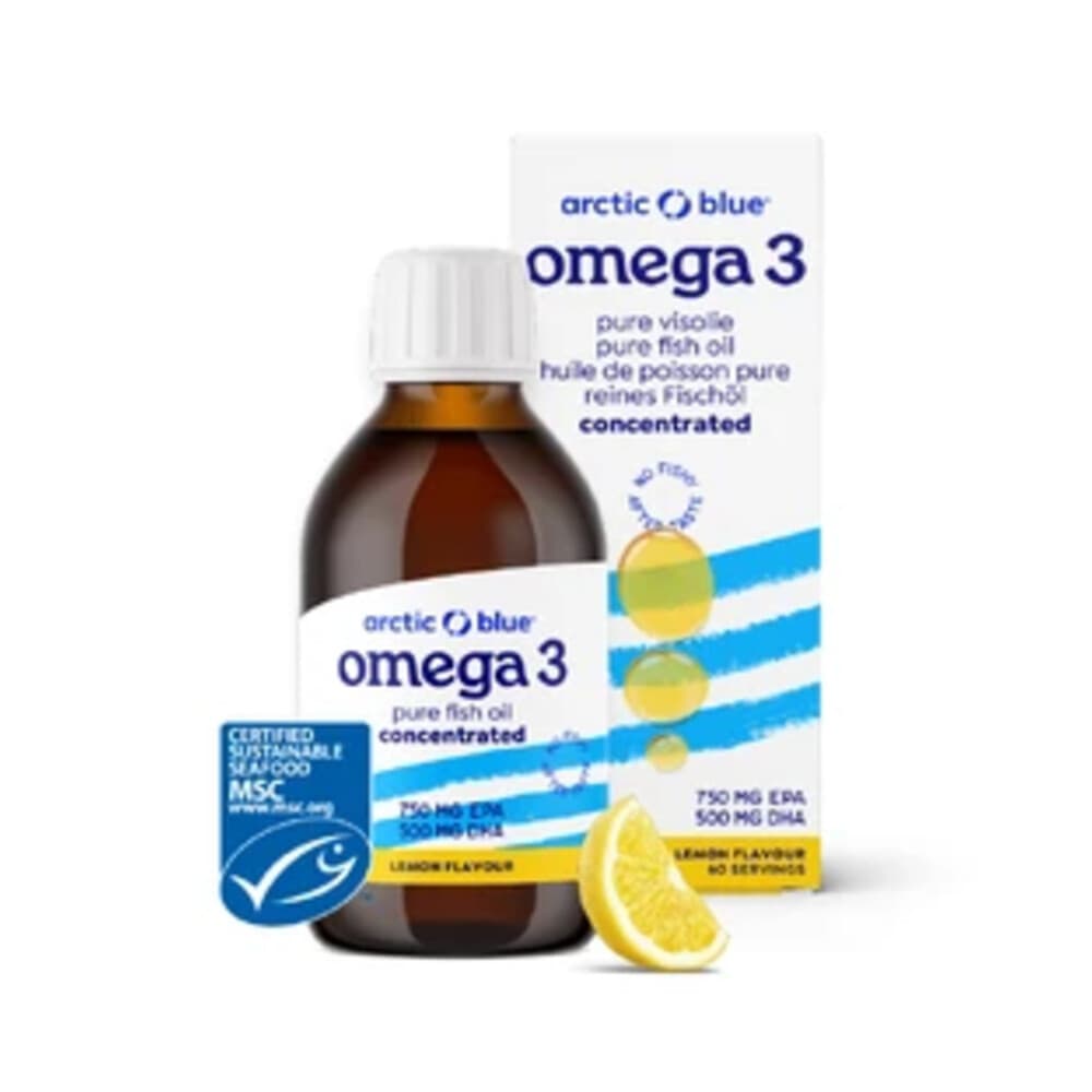 Arctic Blue Visolie Omega-3 EPA 750mg & DHA 500mg Citroensmaak 150 ml