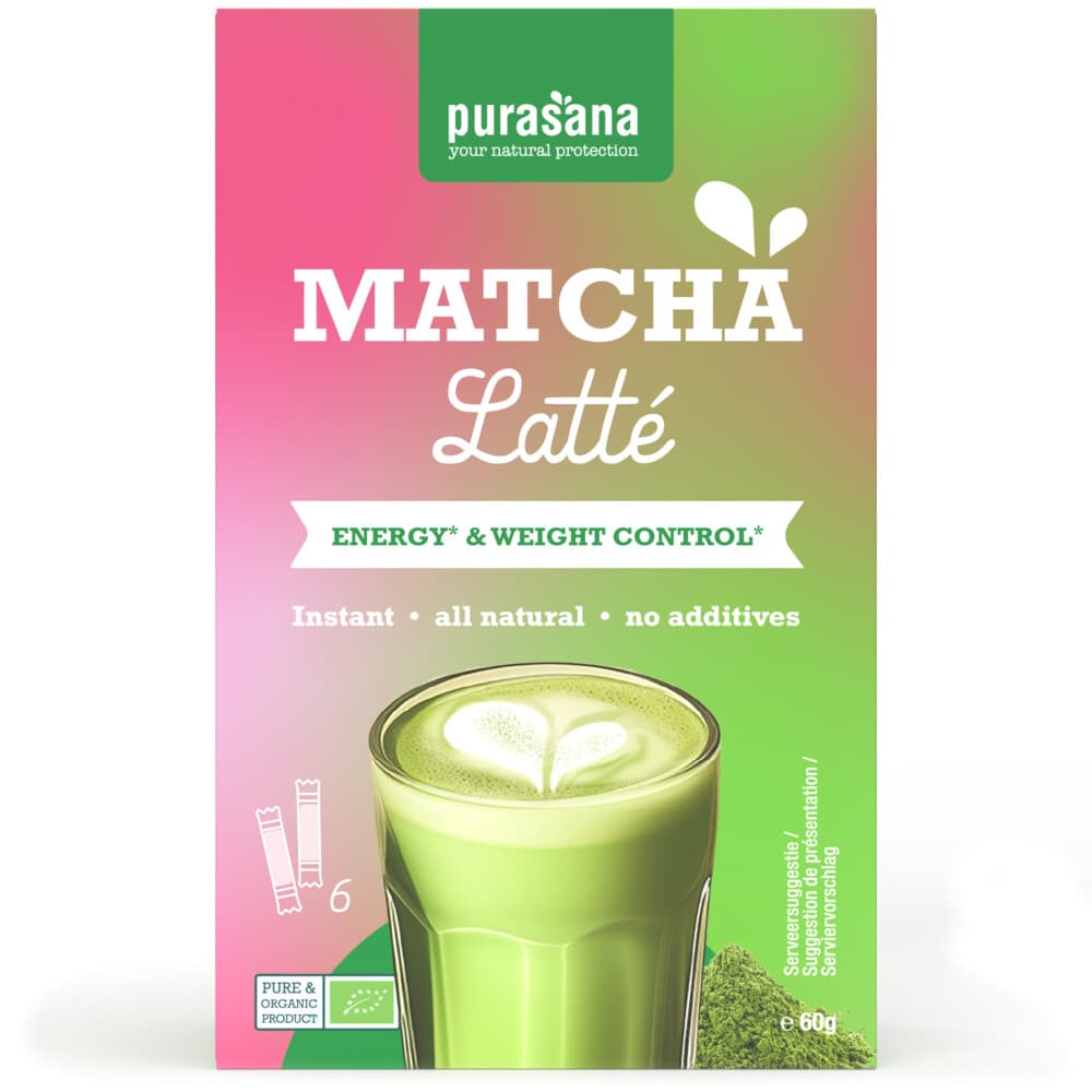 Purasana Latté Matcha BIO 6 x 10 gr
