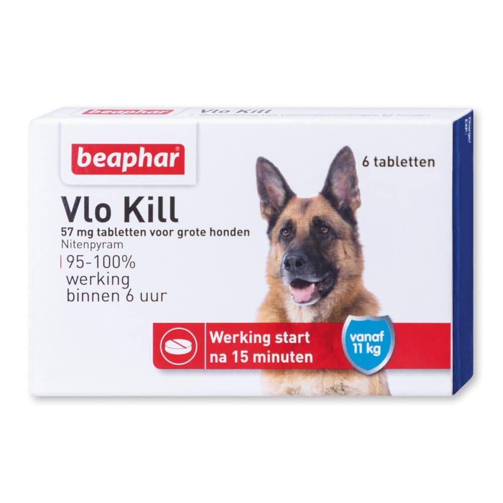 Beaphar Vlo Kill Anti Vlooien Tabletten Hond 11 - 57 kg 6 tabletten