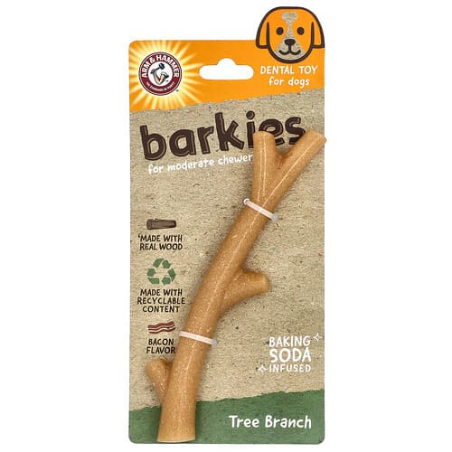 Arm & Hammer, Tandheelkundig speelgoed voor honden, boomtak, spek, 1 speeltje