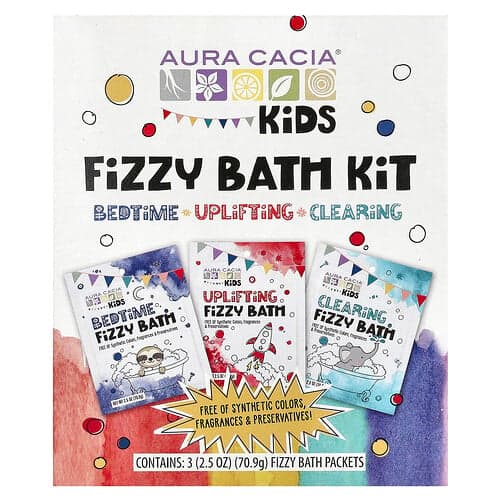 Aura Cacia, Kinderen, bruisbadset, variatie, 3 zakjes, elk 70,9 g