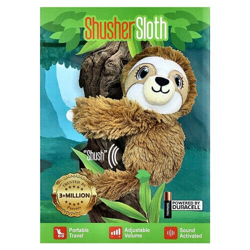 Baby Shusher, Shusher Sloth, zachte speelgoedgeluidsmodule, 1 stuk