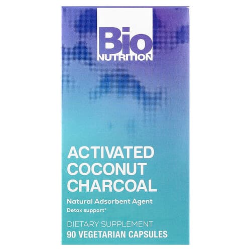 Bio Nutrition, Geactiveerde Kokosnoot Houtskool, 90 Vegetarische Capsules (260 mg per Capsule)