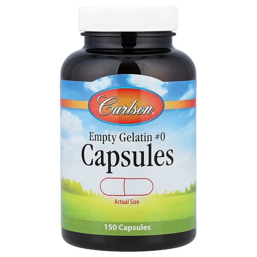 Carlson, Lege gelatine capsules #0, 150 capsules