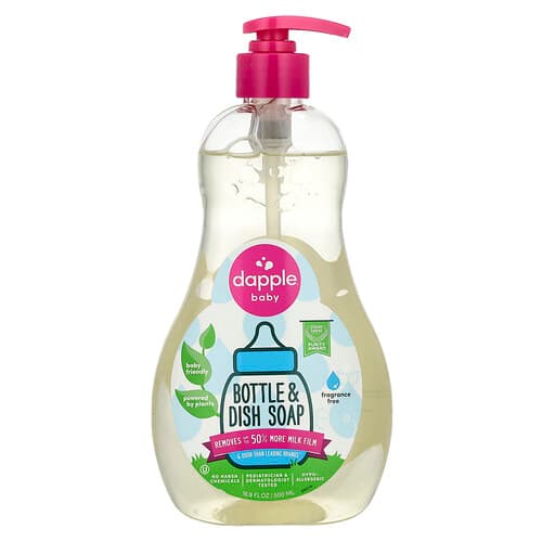Dapple Baby, Fles- en afwasmiddel, geurvrij, 500 ml