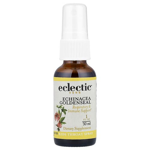 Eclectic Herb, Keelspray voor kinderen, Echinacea Goldenseal, 1 fl oz (30 ml)