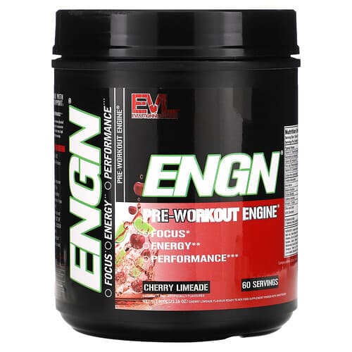 EVLution Nutrition, ENGN, Pre-Workout Engine, Kersen Limeade, 21.16 oz (600 g)