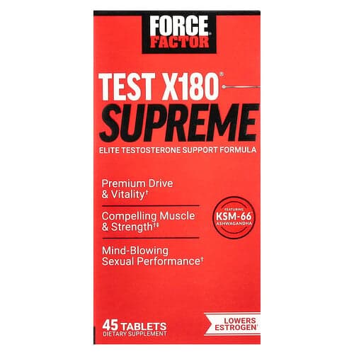 Force Factor, Test X180® Supreme, 45 tabletten