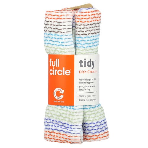 Full Circle, Tidy™ vaatdoeken, veelkleurig, 3 doeken