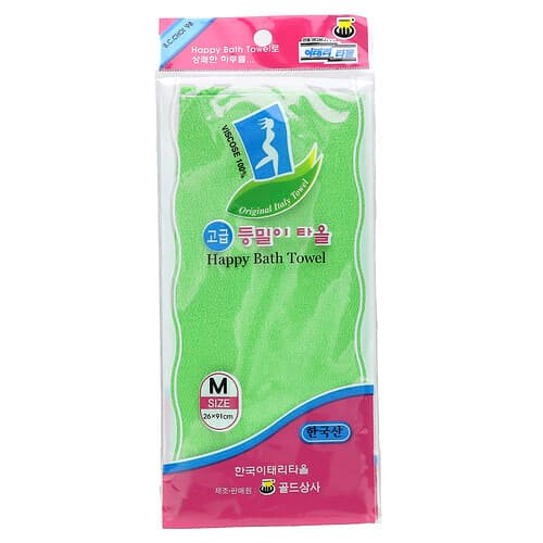 Goldsangsa, Happy badhanddoek, medium, groen, 1 stuk