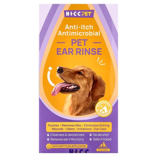 HICC Pet, Oorspoeling voor huisdieren, voor honden en katten, 118 ml
