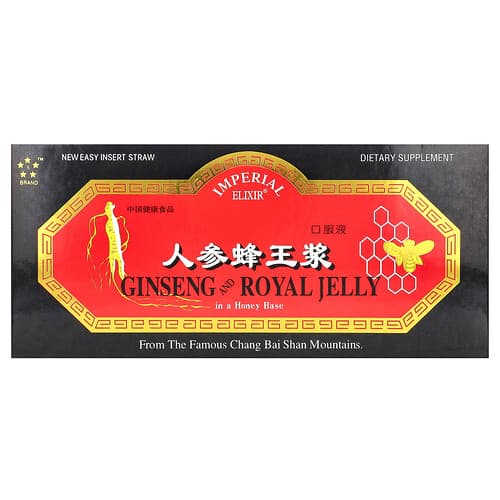 Imperial Elixir, Ginseng & koninginnengelei, 10 flessen, elk 10 ml