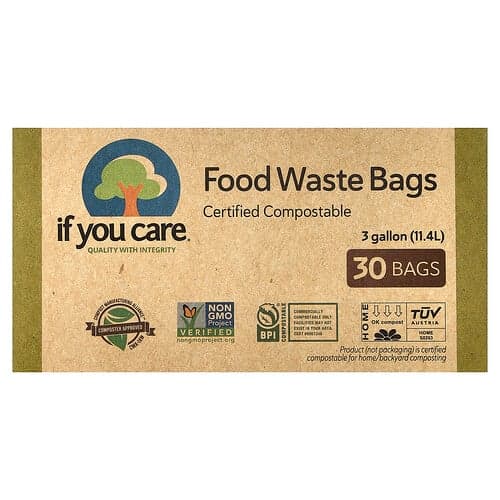 If You Care, Zakken voor etensresten, 3 gallon (ca. 11,4 liter), 30 stuks