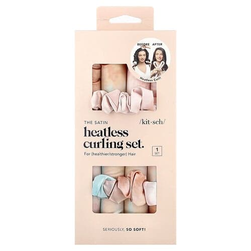 Kitsch, De Satin Heatless Curling Set, Sunset Tie Dye, één set