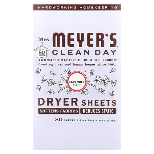 Mrs. Meyers Clean Day, Droogtrommeldoekjes, lavendel, 80 vel