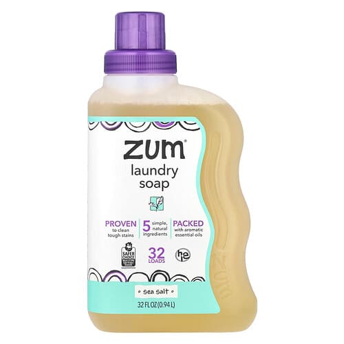 ZUM, Wasmiddel, zeezout, 32 fl oz (0.94 l)