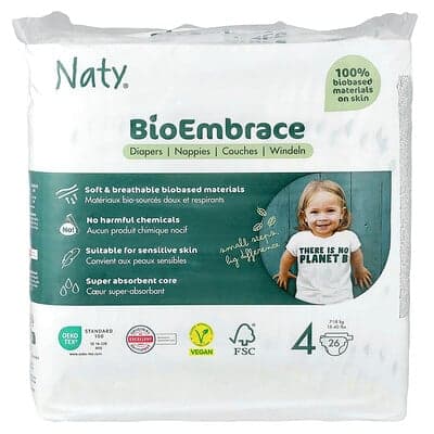 Naty, BioEmbrace luiers, maat 4, 7-18 kg, 26 luiers