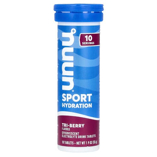 Nuun, Sport Hydratatie, Bruisende Elektrolyten Drank, Tri-Berry, 10 Tabletten