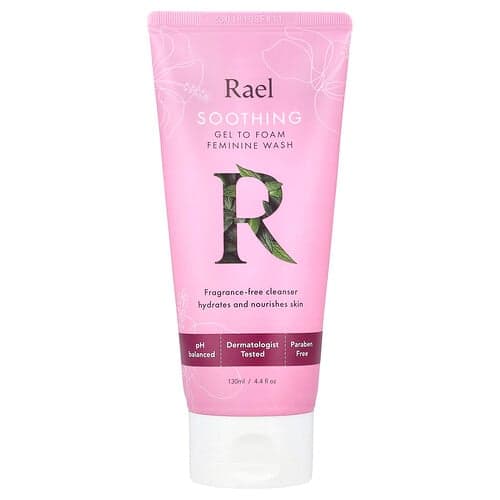 Rael, Gel To Foam Feminine Wash, verzachtend, parfumvrij, 130 ml