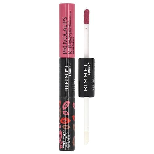 Rimmel London, Provocalips, 16HR Kiss Proof Lip Color, 200 I'll Call You, 0,14 fl oz (4 ml) / 0,1 fl oz (3 ml)