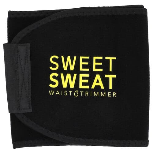 Sports Research, Sweet Sweat®, Taille Trimmer, Medium, Zwart & Geel, 1 Riem