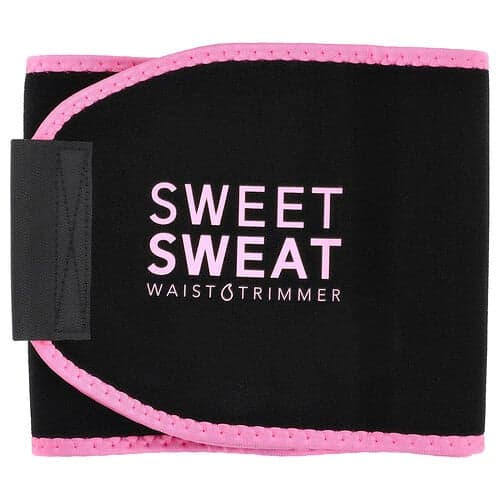 Sports Research, Sweet Sweat®, taille trimmer, klein, zwart & roze, 1 riem
