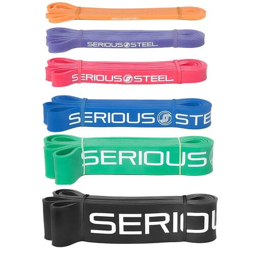 Serious Steel Fitness, 41 inch weerstandsband, complete set, 6-delige set