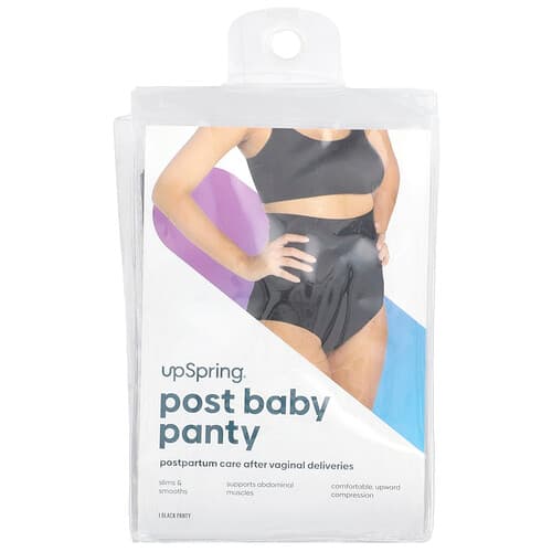 UpSpring, Post Baby Panty, Hoge Taille, 1X/2X, Zwart, 1 Stuk