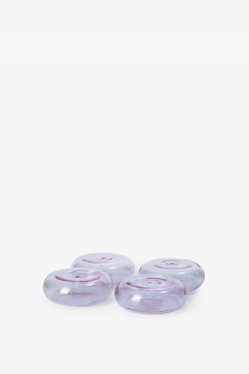 Porte-encens En Verre - Violet Clair