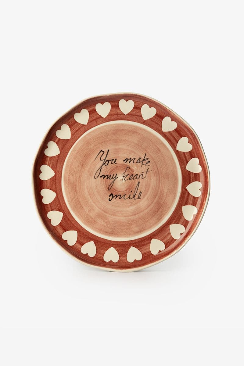 Roze Dinerbord Met Hartjes