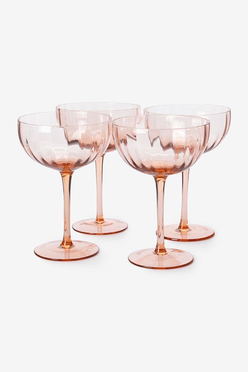 Verres À Champagne Aspect Dentelé - Marron Clair