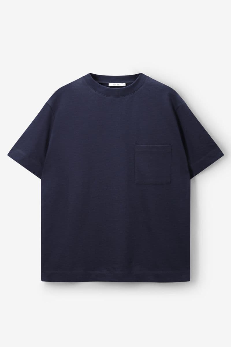 Donkerblauw Boxy T-shirt