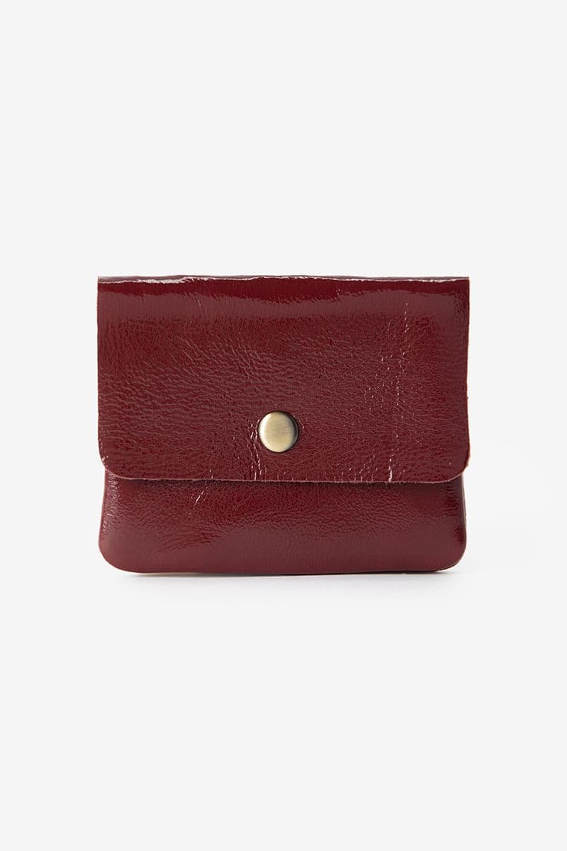 Prote-monnaie En Cuir - Rouge Foncé