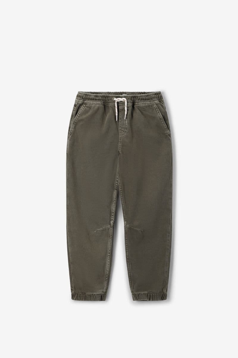 Donkergroene Pull On Broek