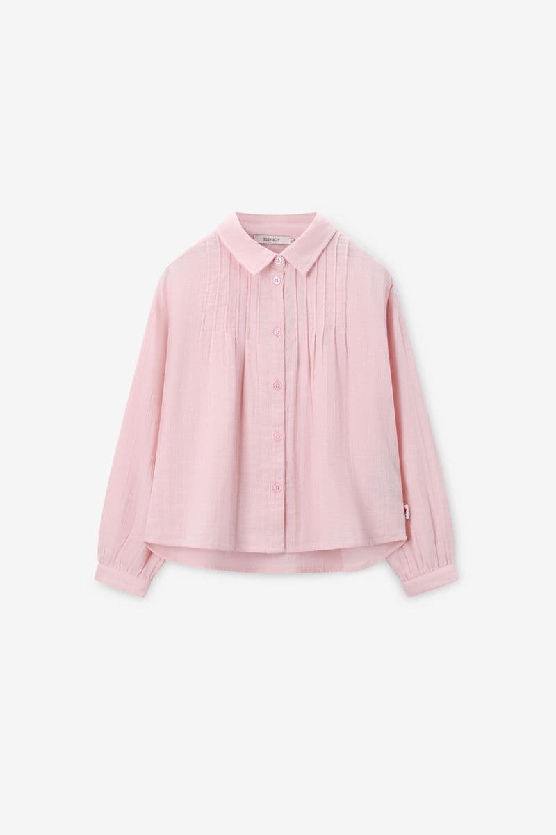 Lichtroze Blouse Met Emboidery