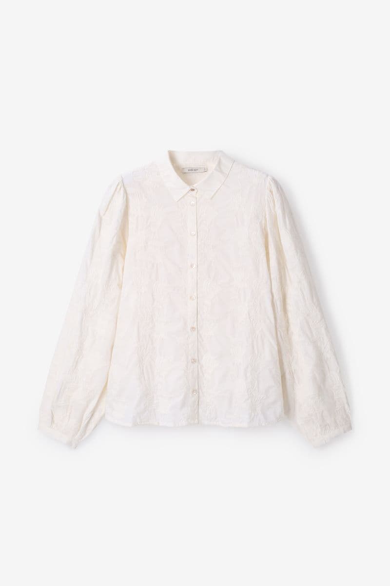 Blouse Avec Broderies - Blanc
