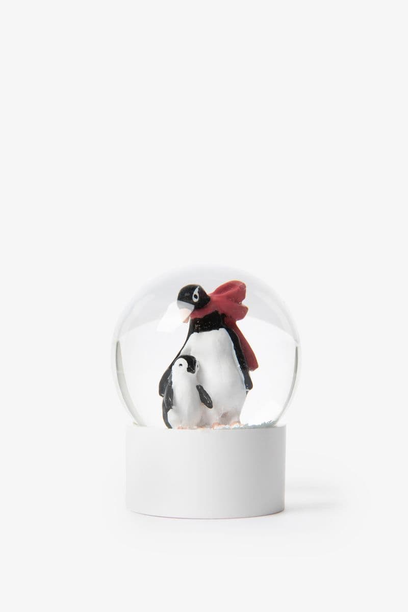Petite Boule À Neige En Verre Avec Pingouins