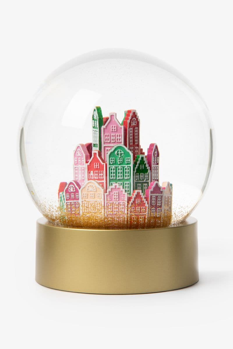 Boule À Neige Avec Maisons De Canal