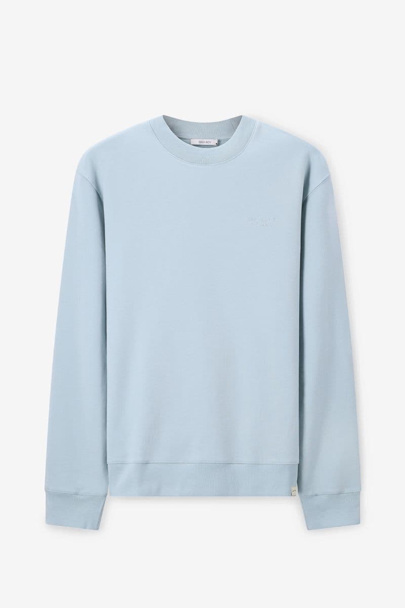 Lichtblauwe Sweater Met Artwork
