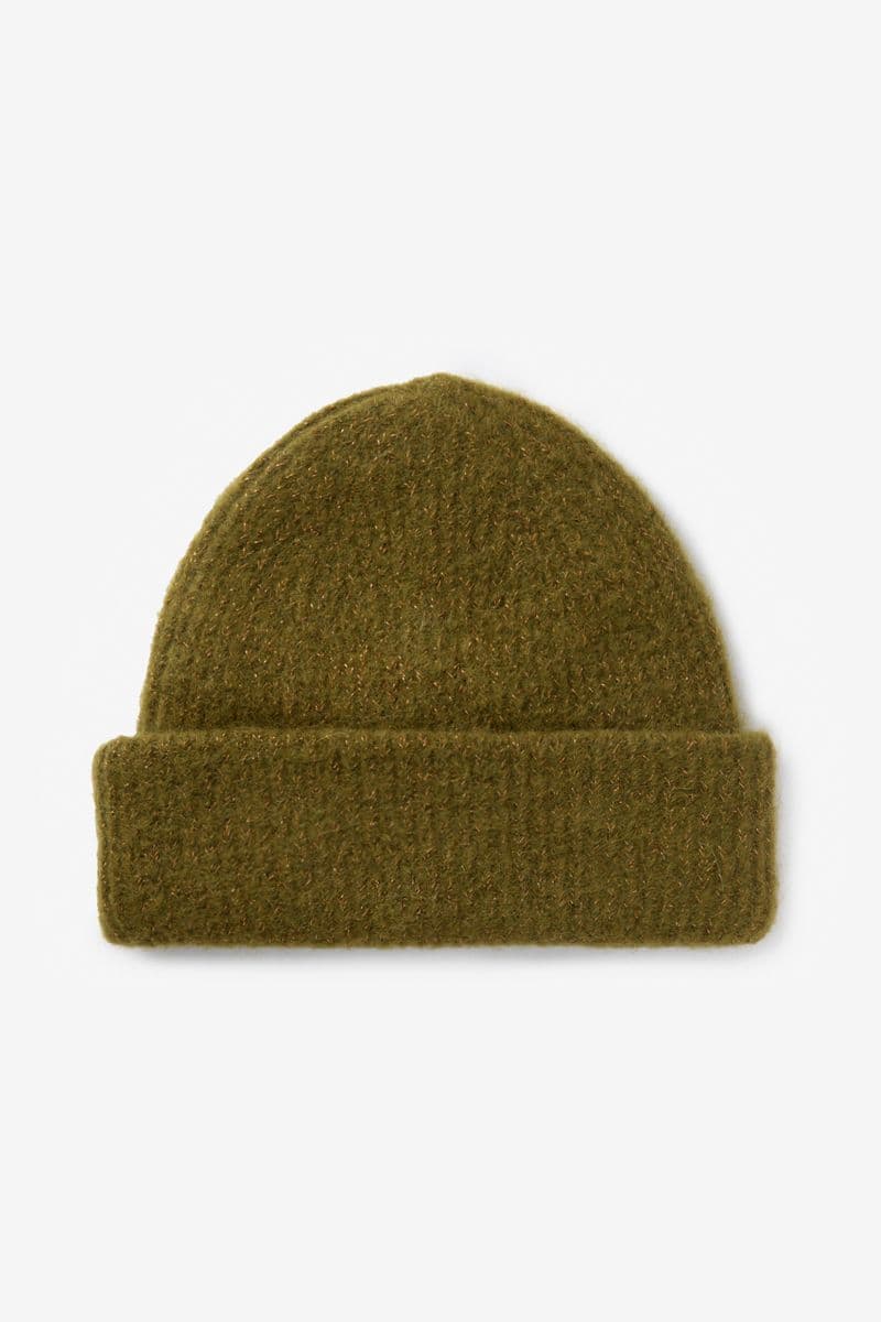 Bonnet Avec Lurex - Vert Foncé