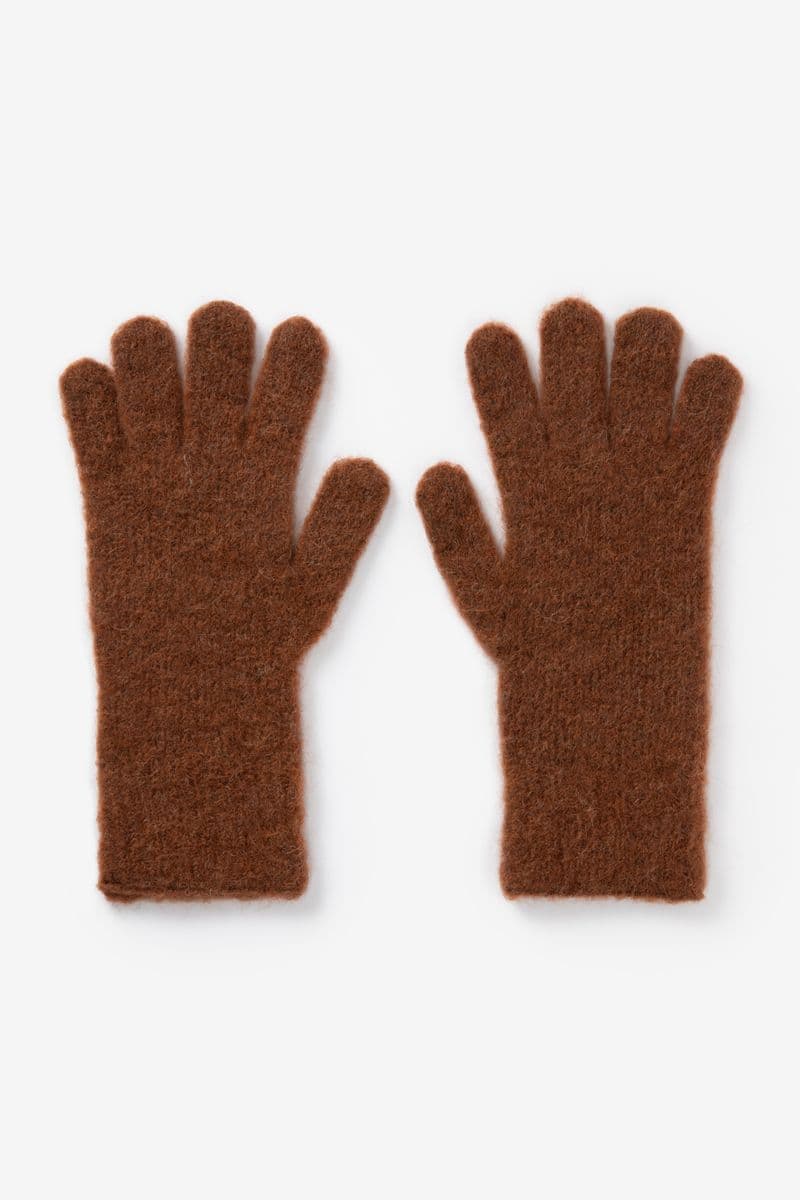 Bruine Wollen Handschoenen