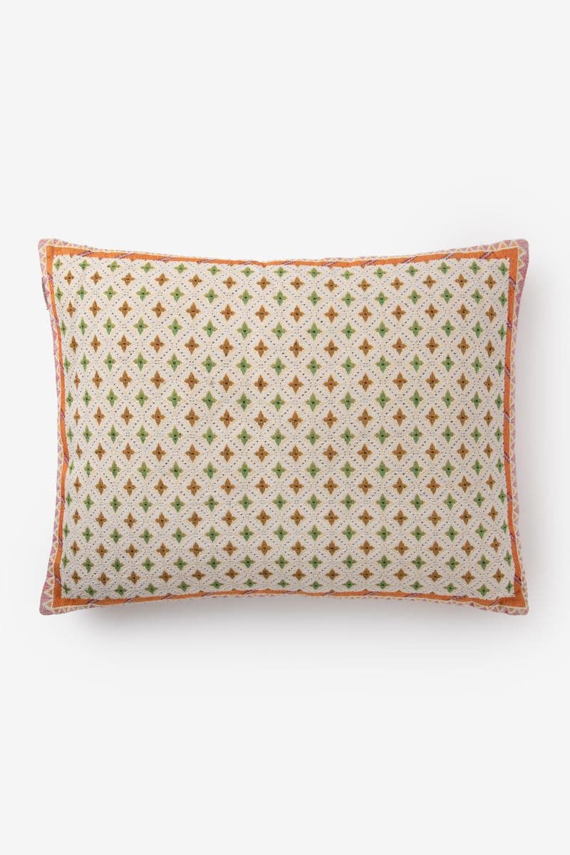 Groen Geruit Jacquard Kussen