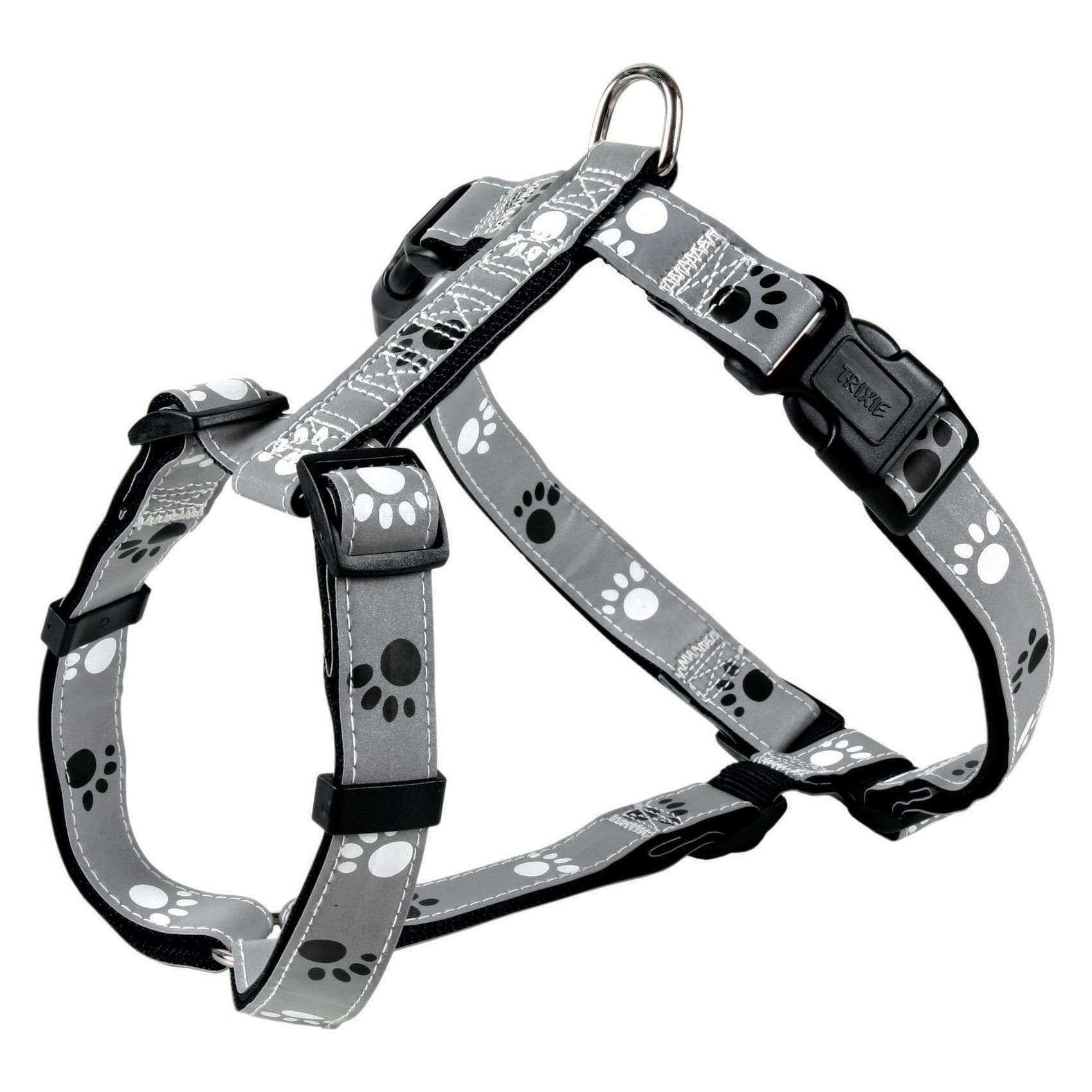 Trixie Zilver Reflect servies (L, M, Hond), Kraag + Leiband