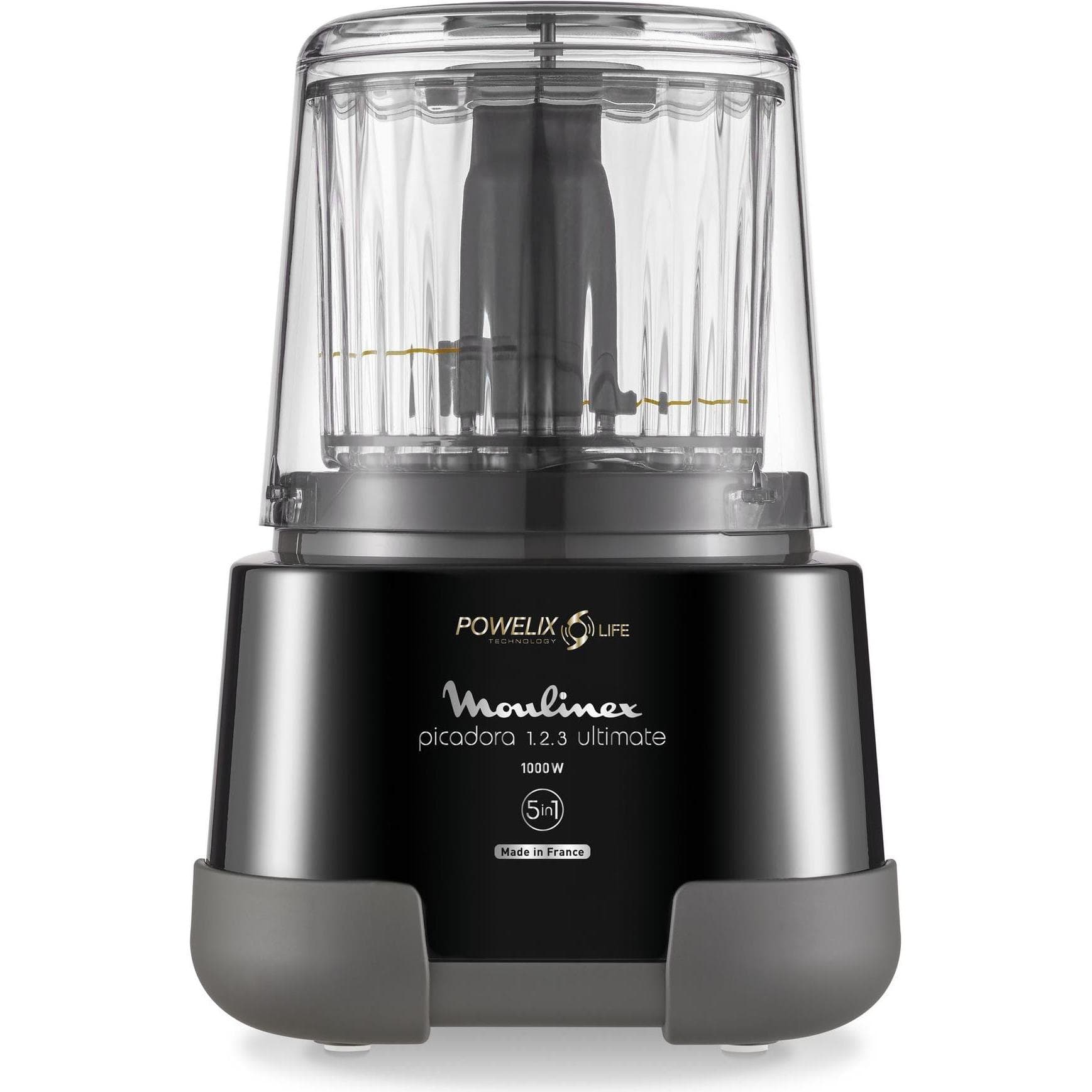 Moulinex La Moulinette Ultimate Hakmolen & Maalmolen (DP8108), Foodprocessors, Zwart, Grijs