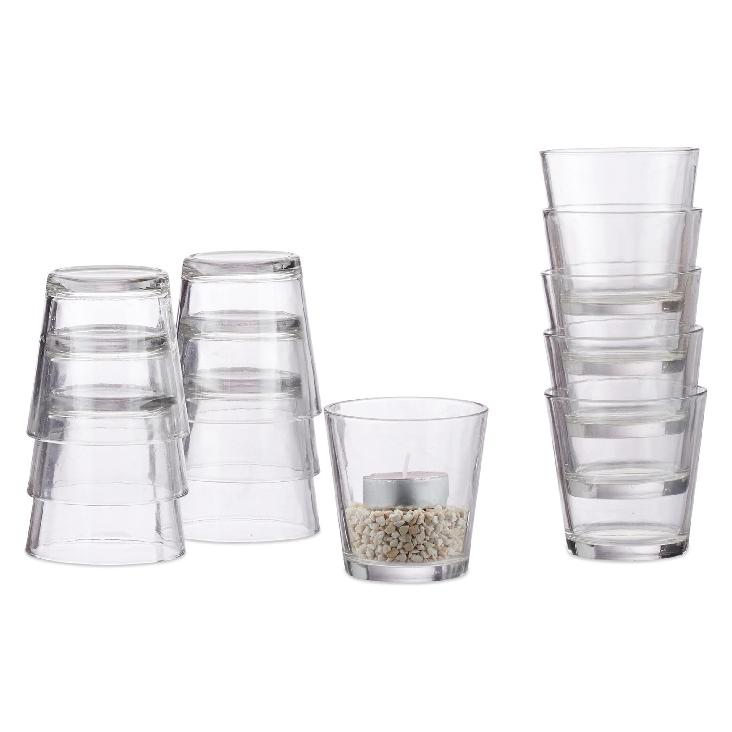 Relaxdays, Lantaarn, Theelicht glazen set